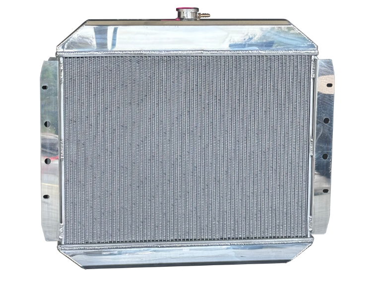 1966-1979 Ford F100, F150, F250, F350 Straight 6, V8 Automatic Polished Aluminum Radiator 4 1966-1979 Ford F100, F150, F250, F350 Straight 6, V8 Automatic Polished Aluminum Radiator - Image 4