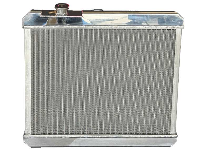 1961-1966 GM C10 Chevy Automatic Polished Aluminum Radiator 25x24 2 1961-1966 GM C10 Chevy Automatic Polished Aluminum Radiator 25x24 - Image 2