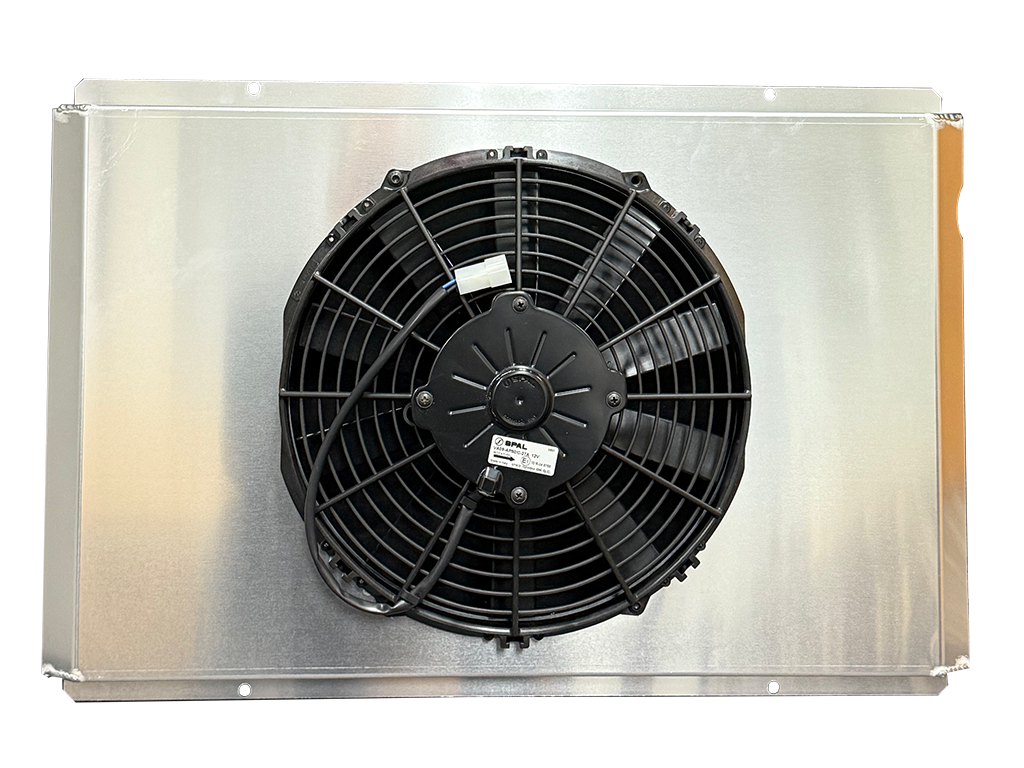 Chevy Fluidyne Racing 2 Row Liteweight Aluminum Dual Pass Radiator, 20 ORB Inlet 1.75" Outlet 6 Chevy Fluidyne Racing 2 Row Liteweight Aluminum Dual Pass Radiator, 20 ORB Inlet 1.75" Outlet - Image 6